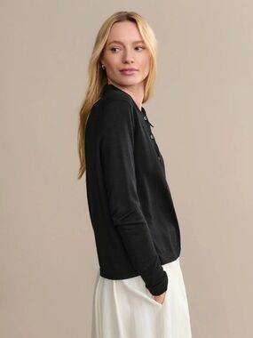 Jenni Kayne Black Button-Up  Pullover